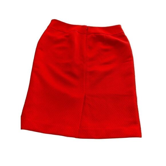 NIPON BOUTIQUE Bright Tangerine color Pencil Skirt Texture size 10 - Picture 3 of 7